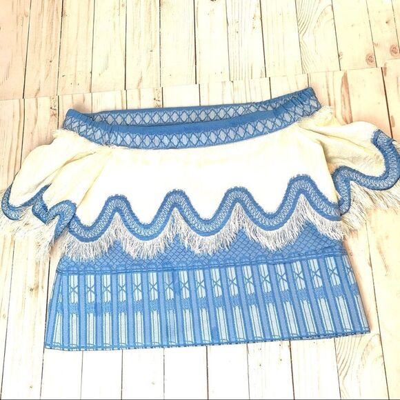Jonathan Simkhai Fringe off the Shoulder CropTop S - Picture 2 of 8